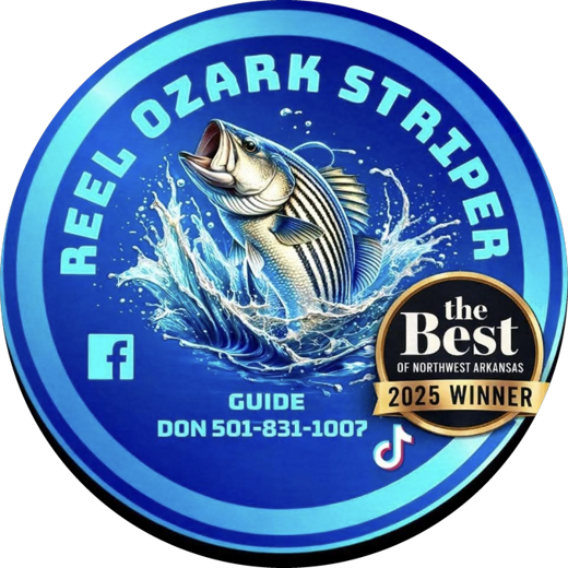 Reel Ozark Striper logo